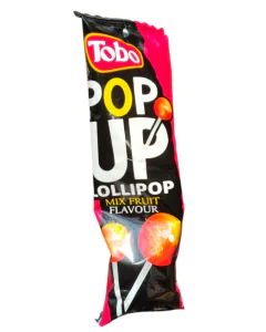 Tobo Pop Up Lollipop Mixed Fruit Flavour 25 x 5 x 10g